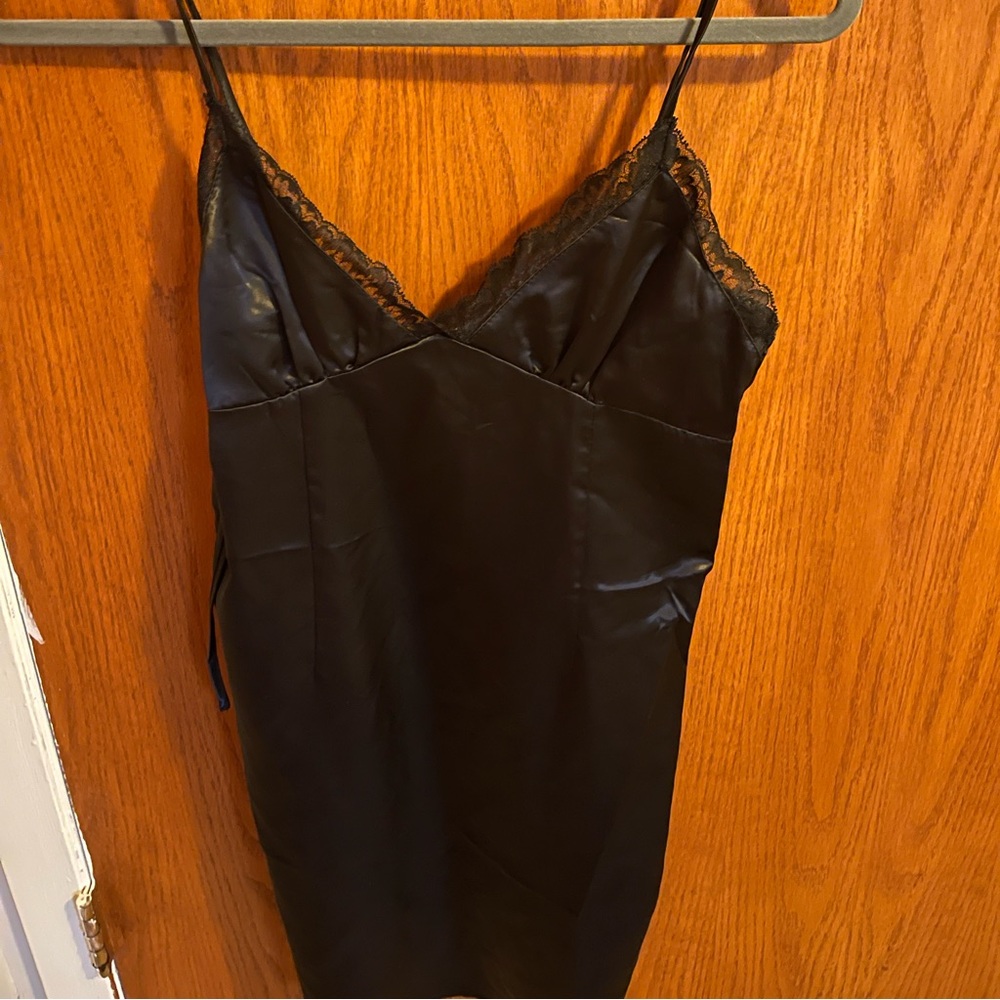 Black Silk Slip Dress
